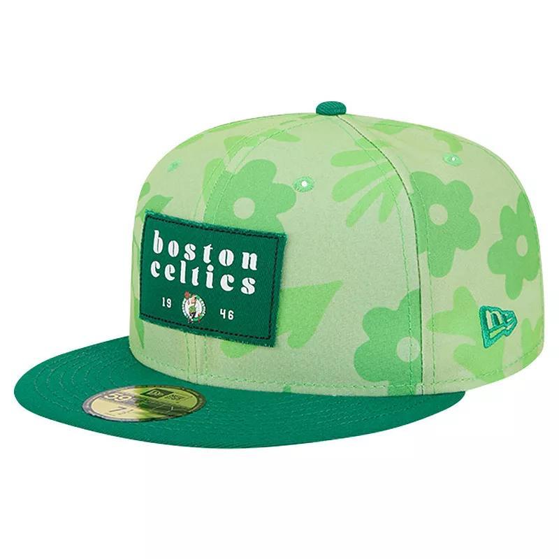 Mens New Era Kelly Boston Celtics Palm Fronds 2-Tone 59FIFTY Fitted Hat Product Image