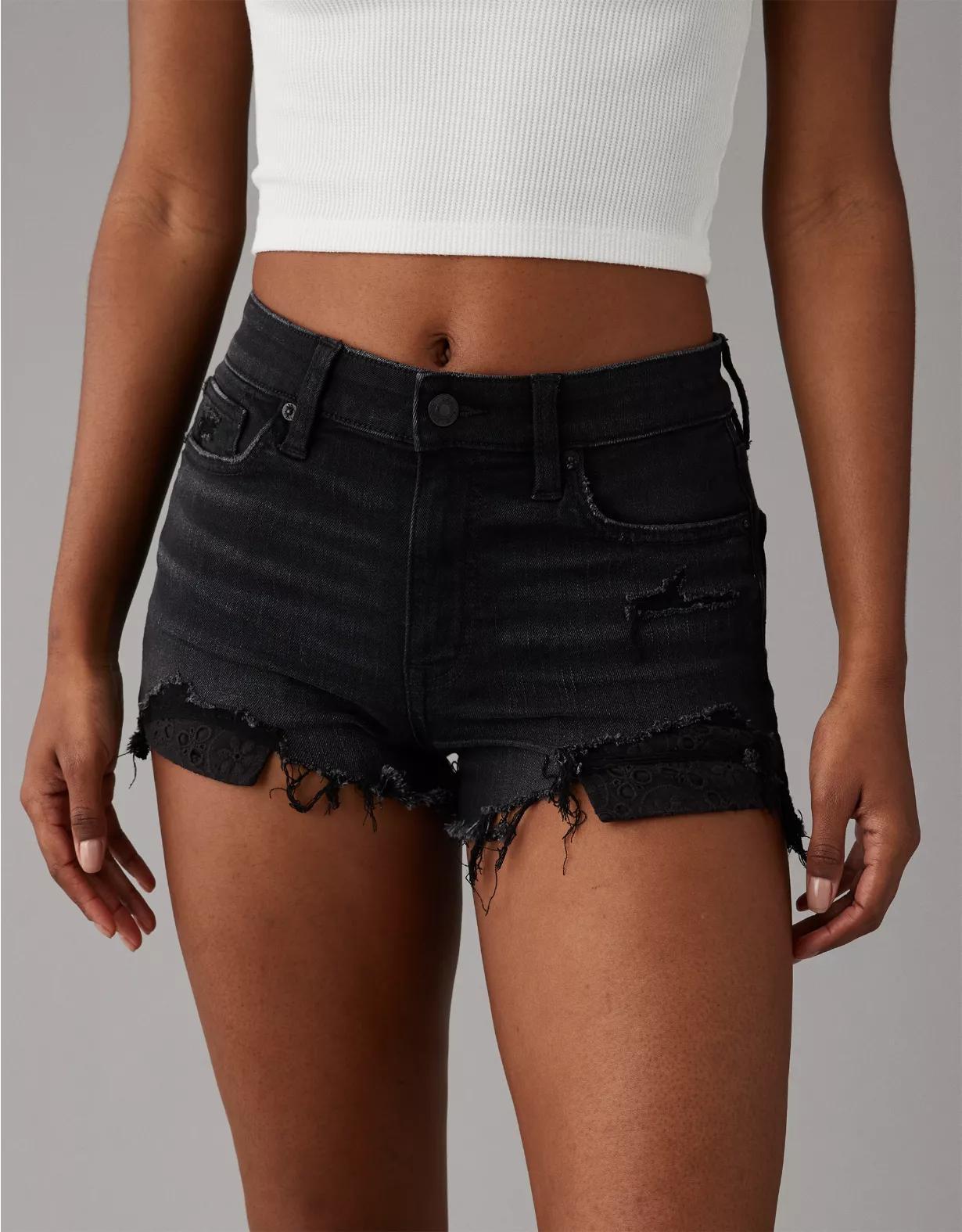 AE Next Level High-Waisted Denim Short Short Product Image