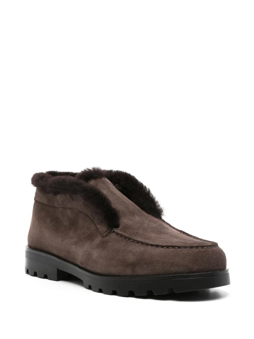 SANTONI Suede Desert Boots In Brown Product Image