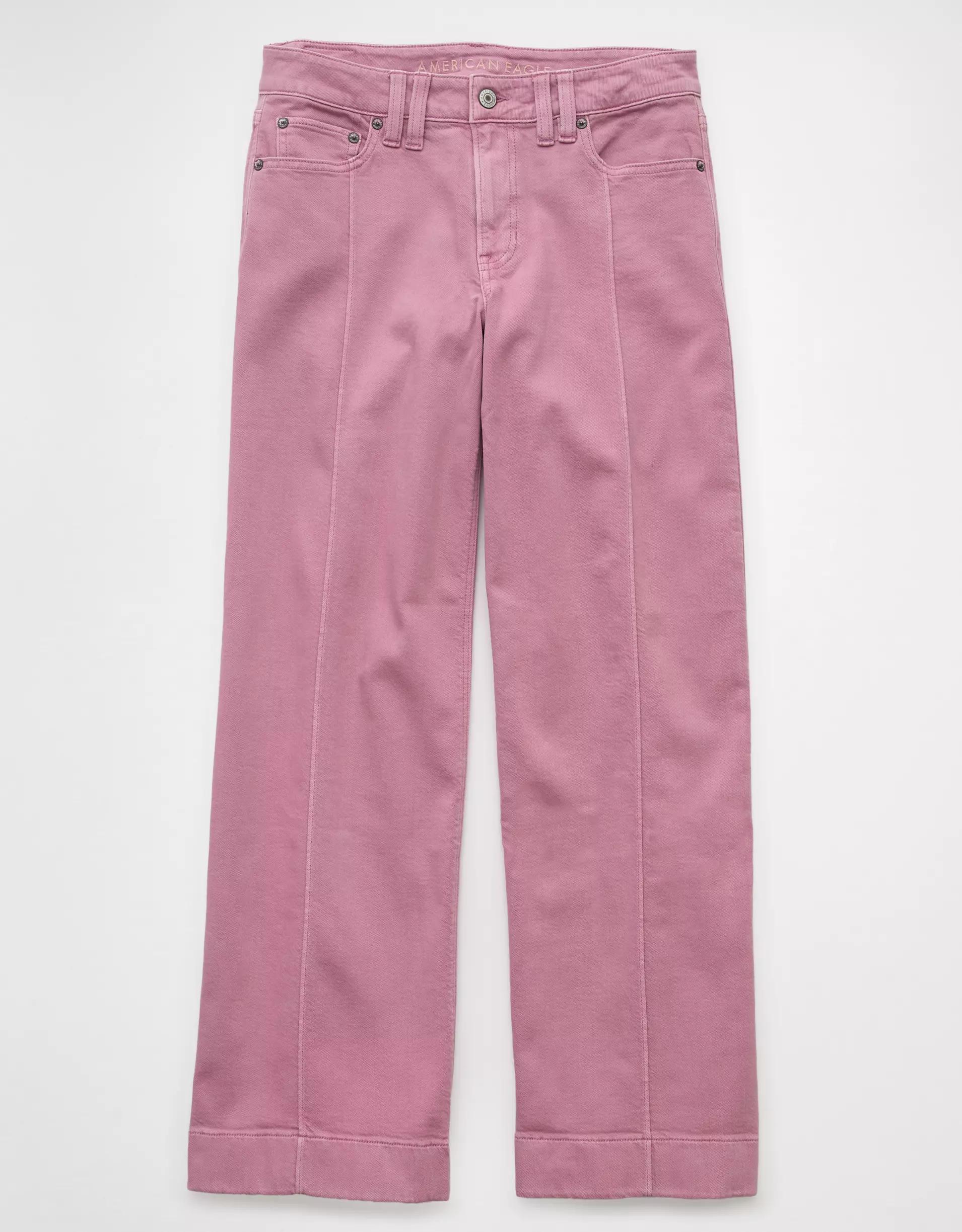 AE Dreamy Drape Stretch Low-Rise Baggy Wide-Leg Pant Product Image