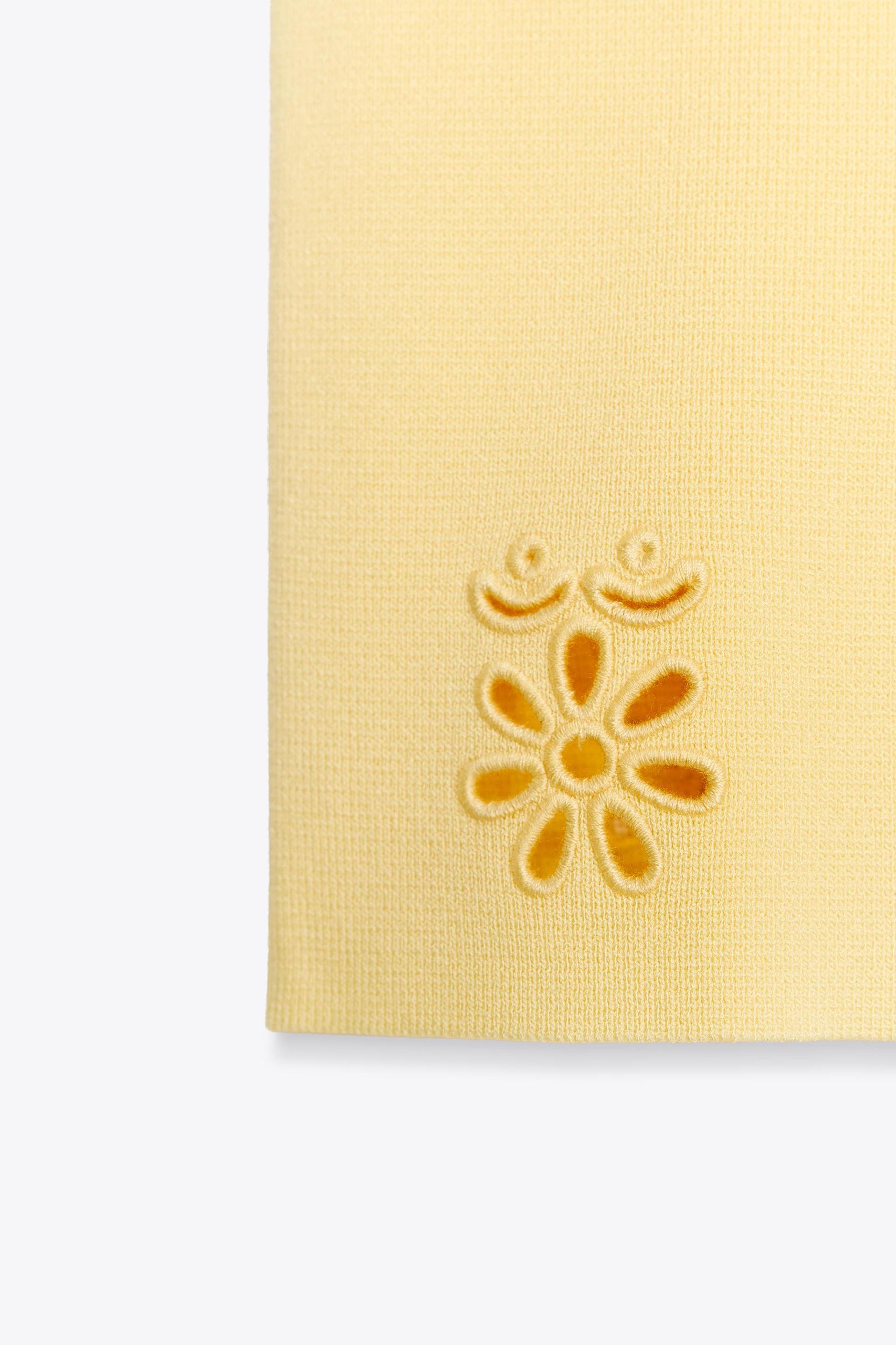 EMBROIDERED EYELET KNIT TOP Product Image