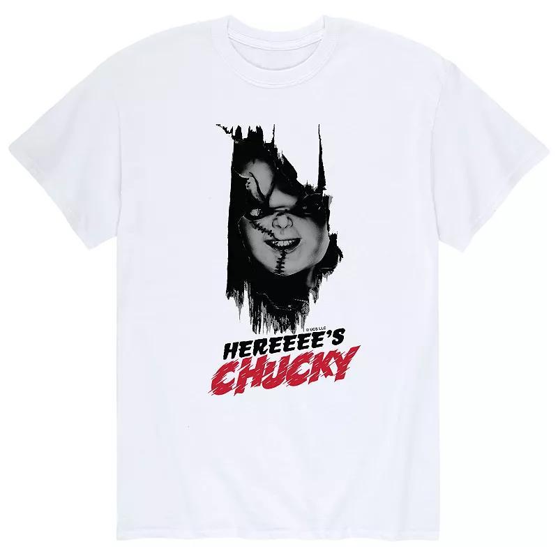 Men's Chucky Here's Chucky Tee, Size: XL, Gray Product Image