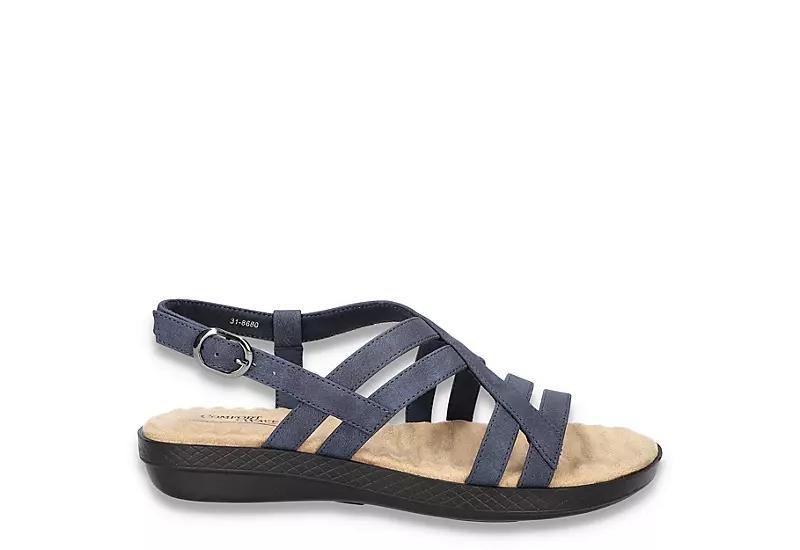 Easy Street Lobo Women's Strappy Slingback Sandals, Size: 8, Black Product Image