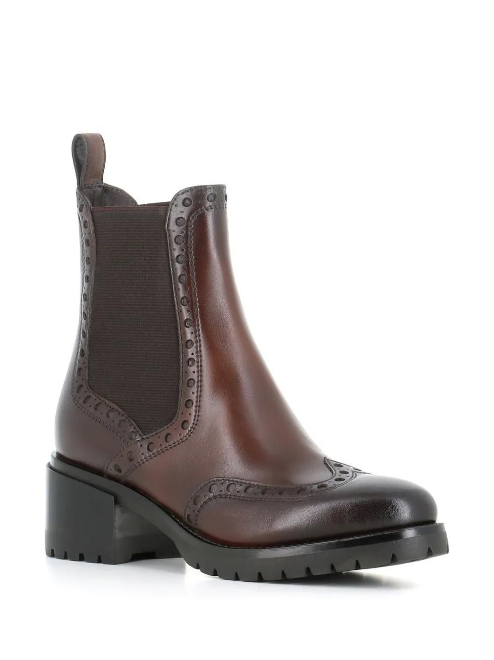 SANTONI 50mm Leather Chelsea Boots In Braun Product Image