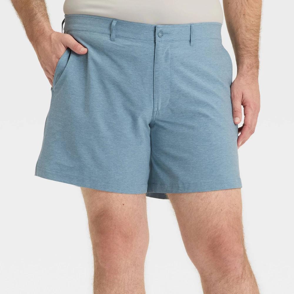 Men's Big & Tall 7'' Hybrid Swim Shorts - Goodfellow & Co™ Navy Blue 46 Product Image