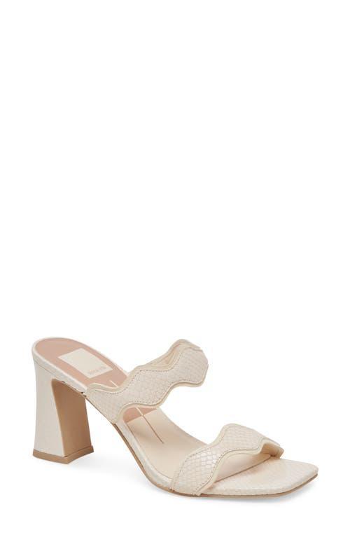 Dolce Vita Womens Ilva Square Toe Scalloped Strap High Heel Sandals Product Image