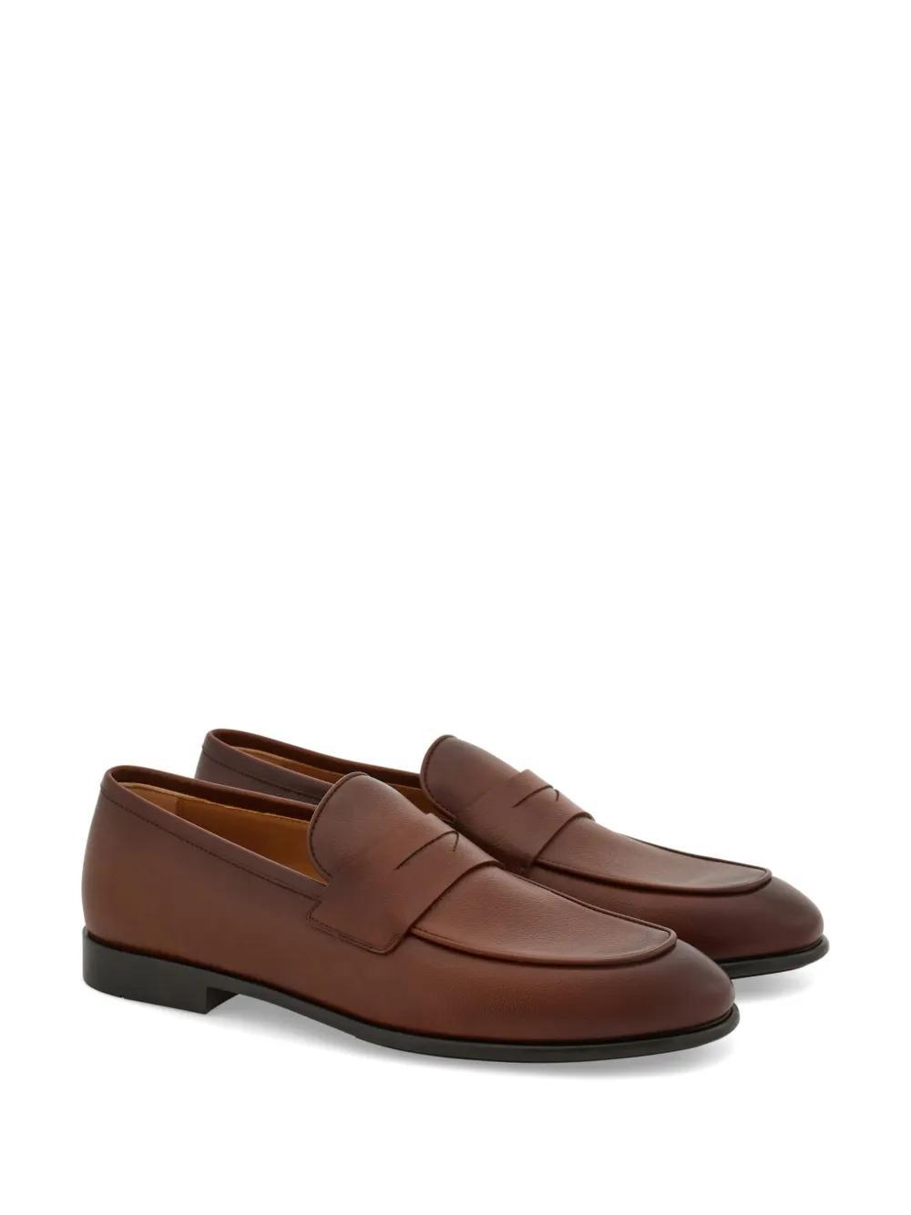 FERRAGAMO Penny Loafers In Brown Product Image