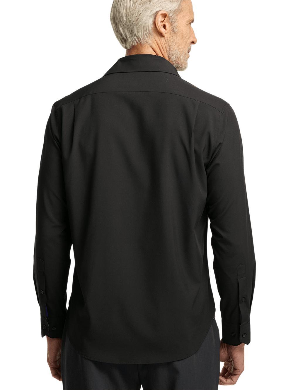 Performance Stretch Solid Casual Shirt - Black Product Image