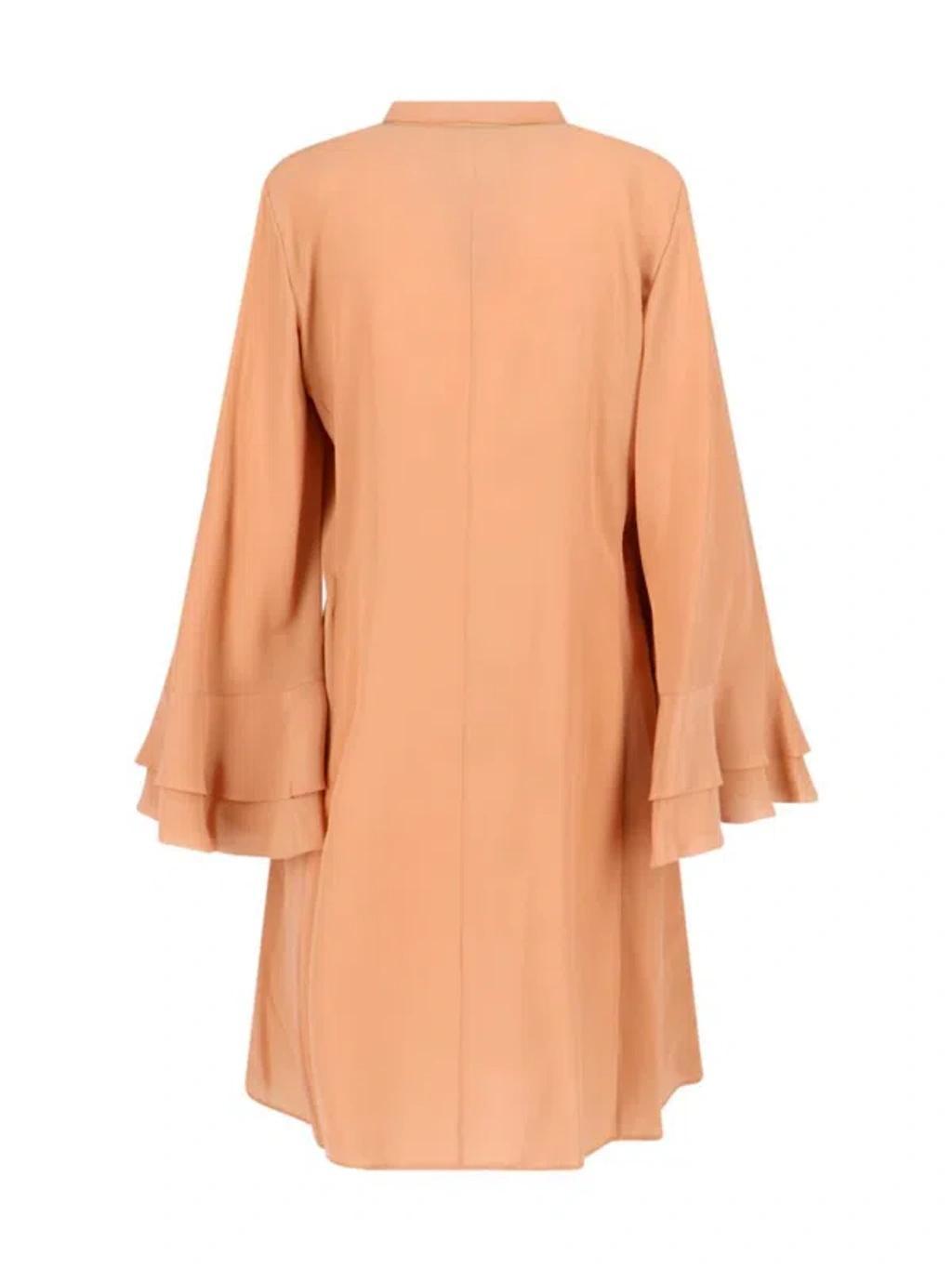 CHLOÉ Midi Dress With Flywheel In Pink Product Image