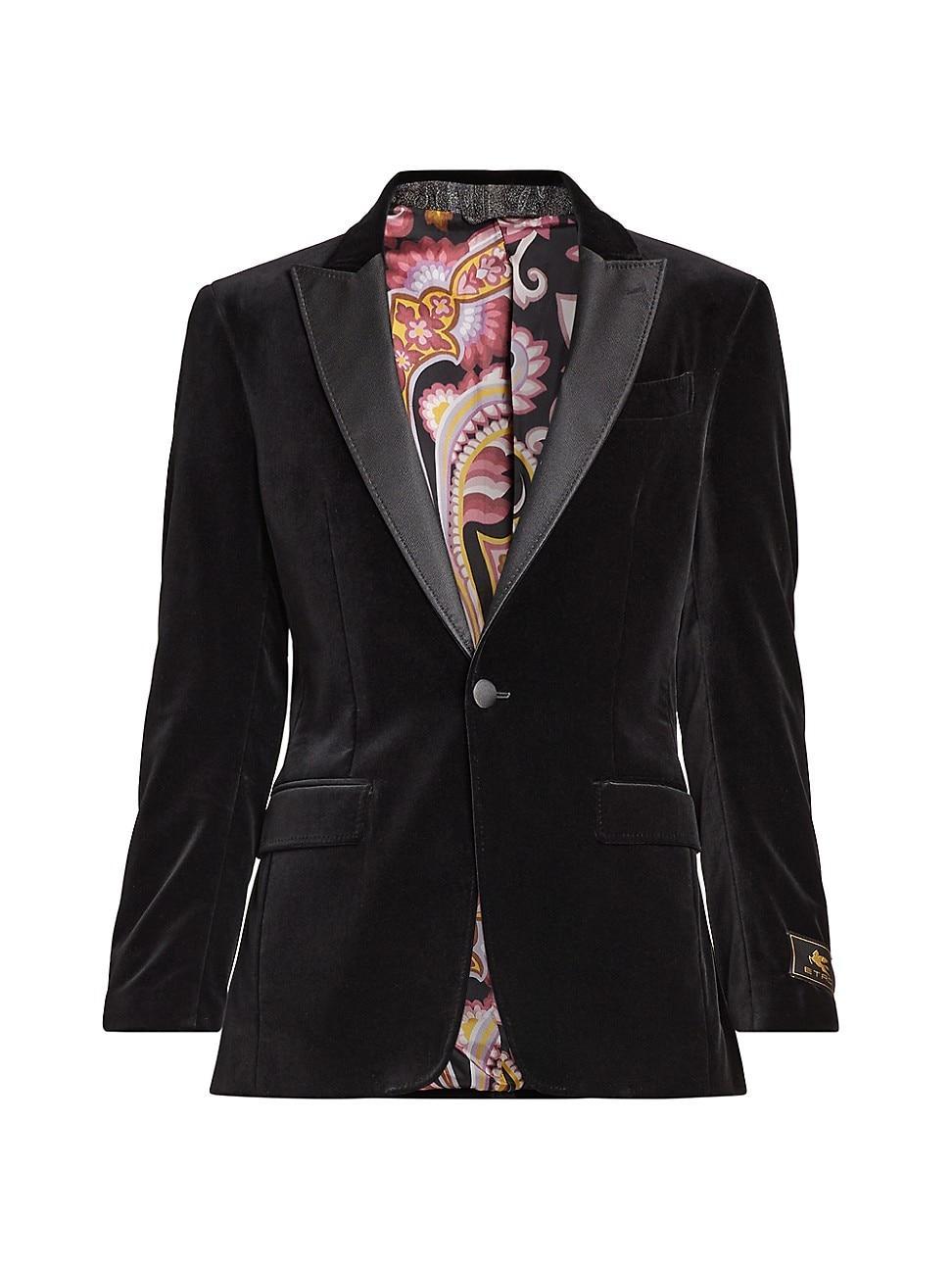 Mens Stretch-Velvet Tuxedo Jacket Product Image