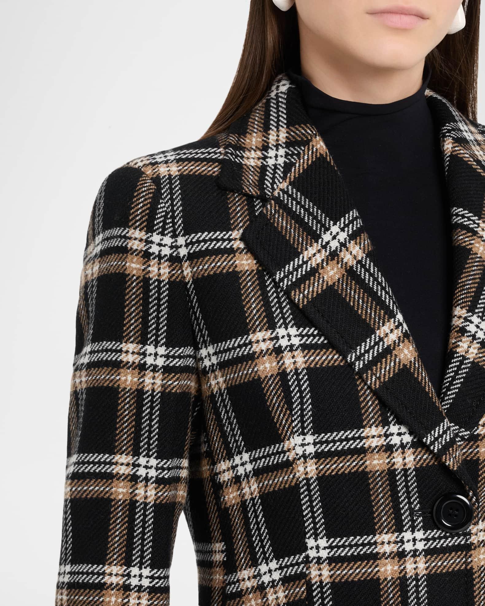 Wool Check Single-Breasted Jacket Product Image