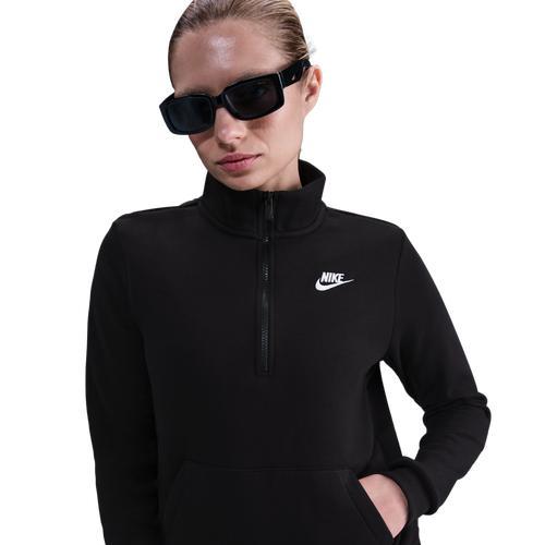 Womens Nike Sportswear Club Fleece 1/2-Zip Sweatshirt | DQ5838-010 Product Image