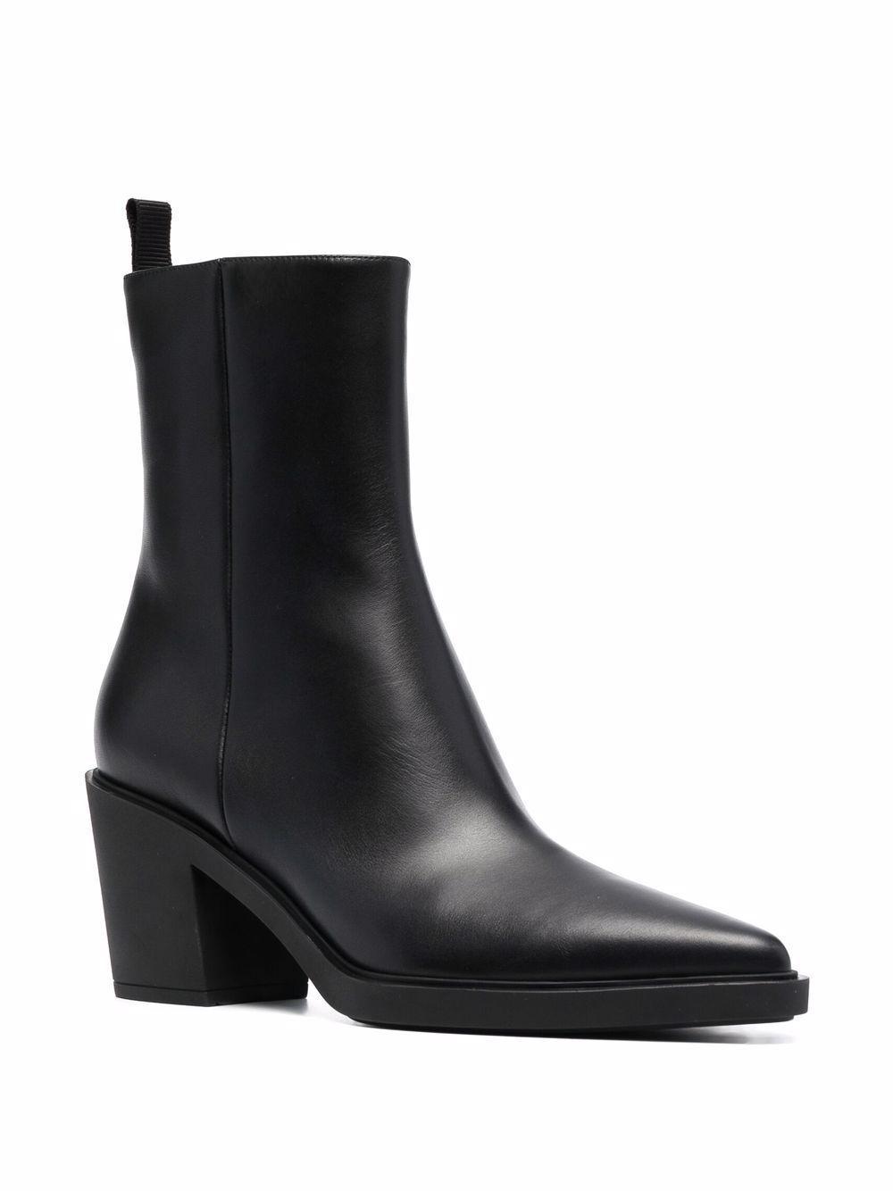 GIANVITO ROSSI Dylan Leather Ankle Boots In Black Product Image