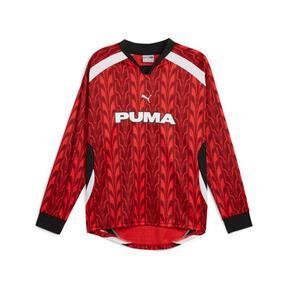 PUMA Men's Long Sleeve Soccer Jersey in Intense Red/Aop Product Image