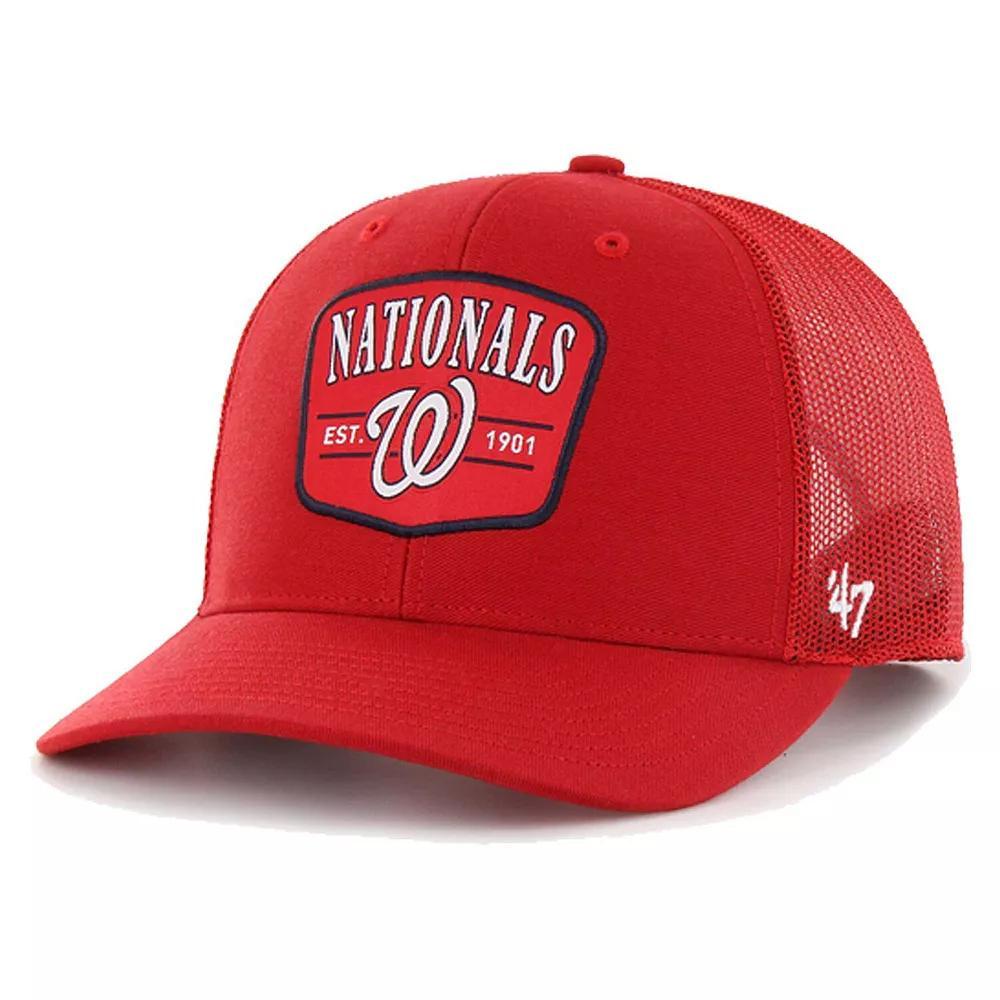 Men's '47 Red Washington Nationals Squad Trucker Adjustable Hat Product Image