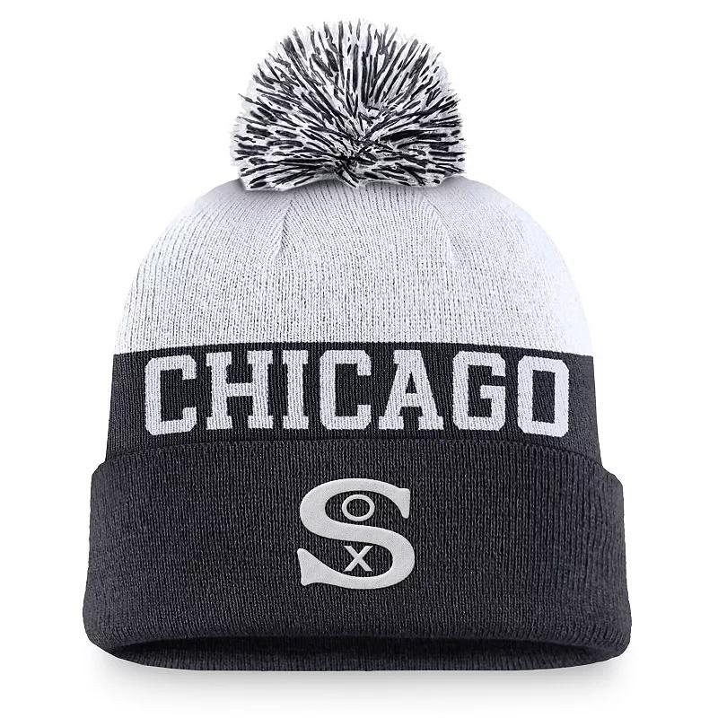 Chicago White Sox Rewind Peak Nike Mens MLB Cuffed Pom Beanie Product Image