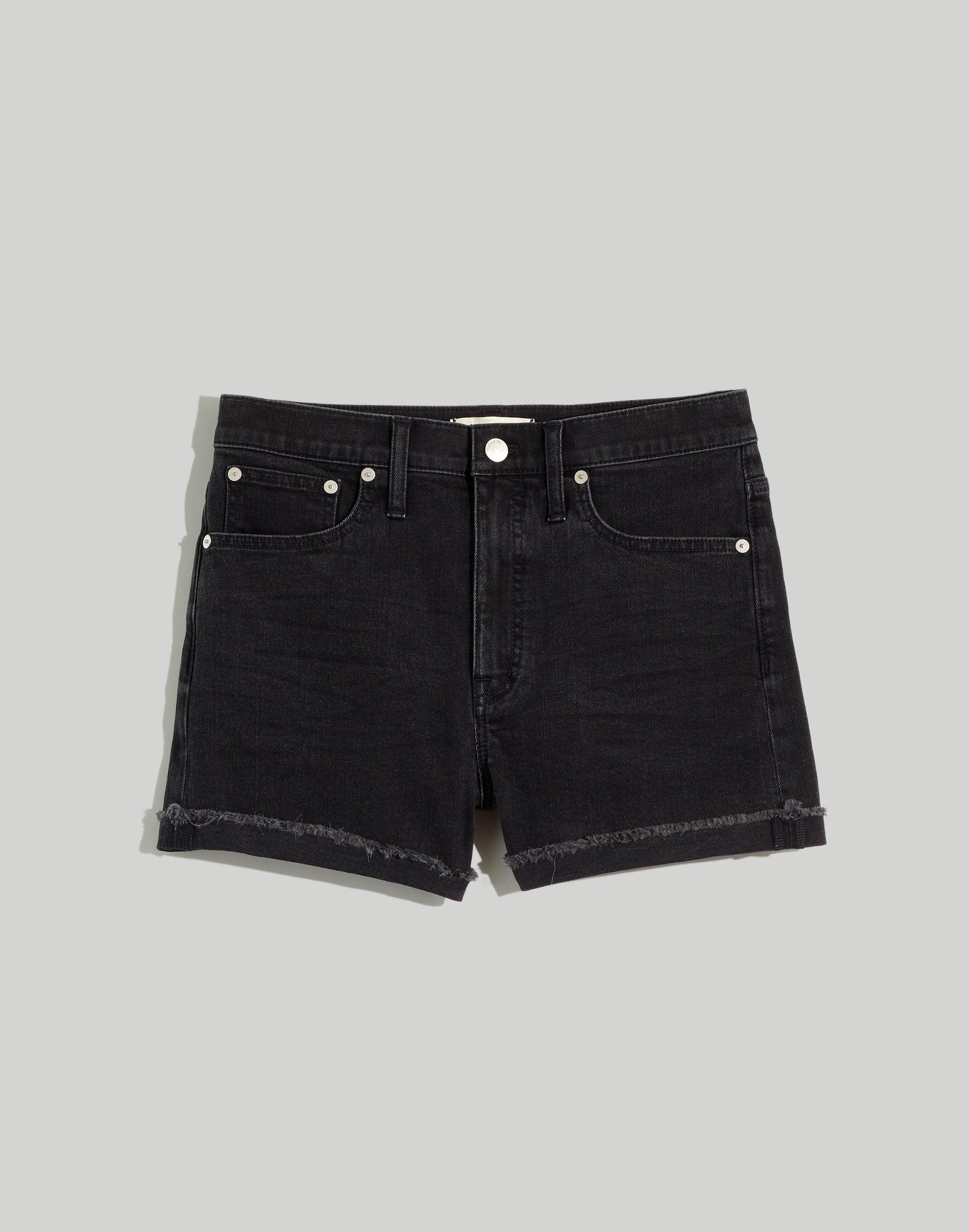 High-Rise Denim Shorts Product Image