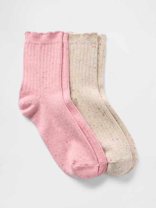 Ribbed Ruffle Socks (2-Pack) Product Image