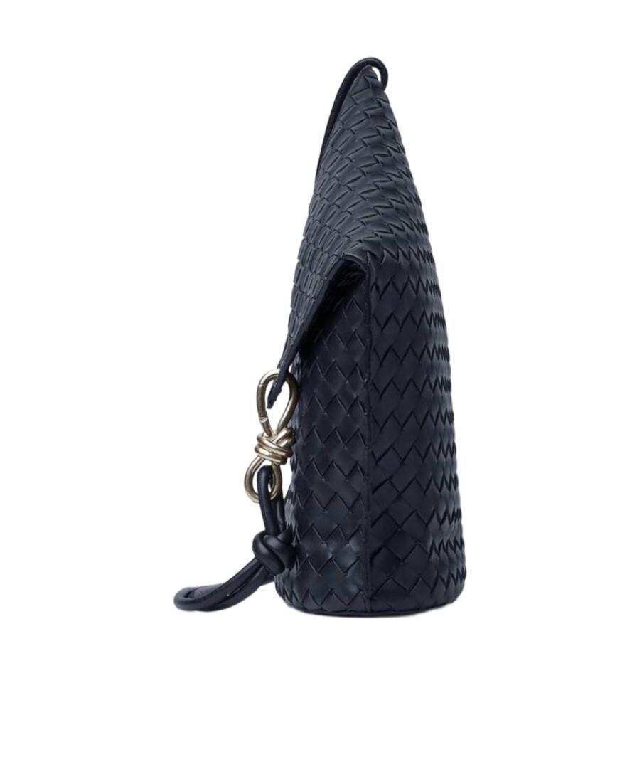 BOTTEGA VENETA Medium Knot Bucket Bag In Blue Product Image