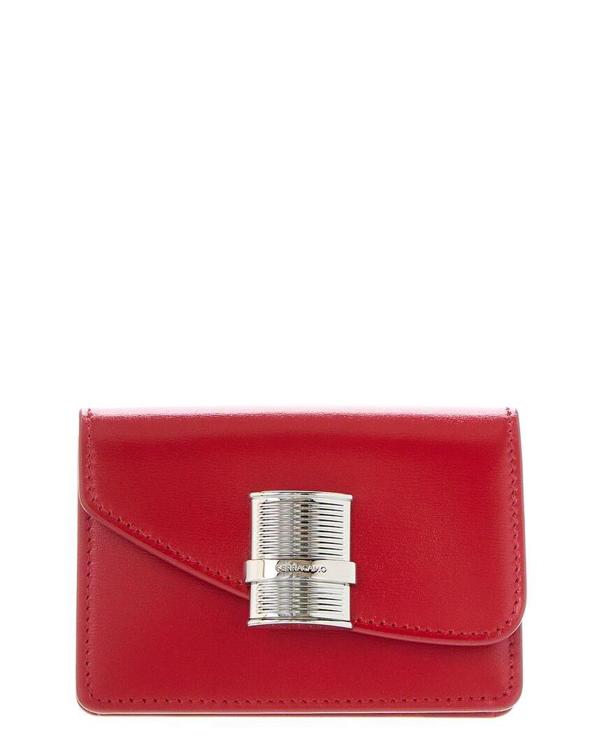 FERRAGAMO Fiamma Card Holder In Red Product Image