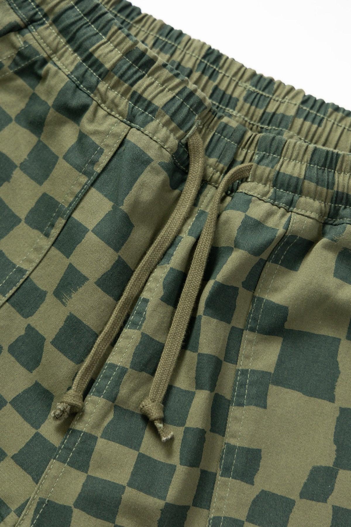 Service Works - Printed Chef Shorts - Olive Checker Product Image