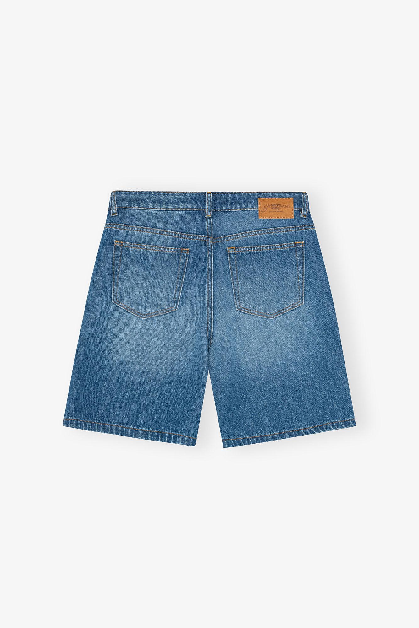 Mid Blue Denim Shorts Product Image