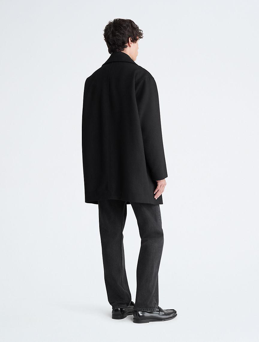 Wool Blend Double Breasted Peacoat Product Image