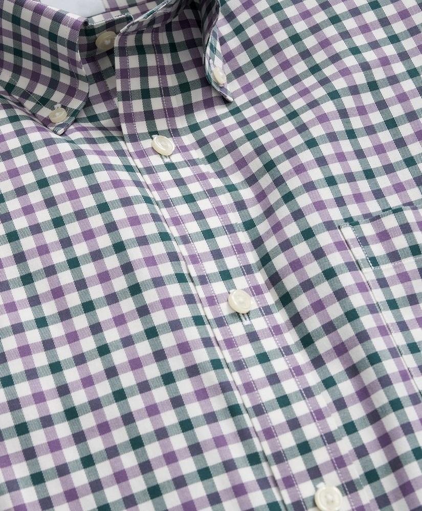 Stretch Supima® Cotton Non-Iron Twill Polo Button Down Collar Checked Shirt Product Image