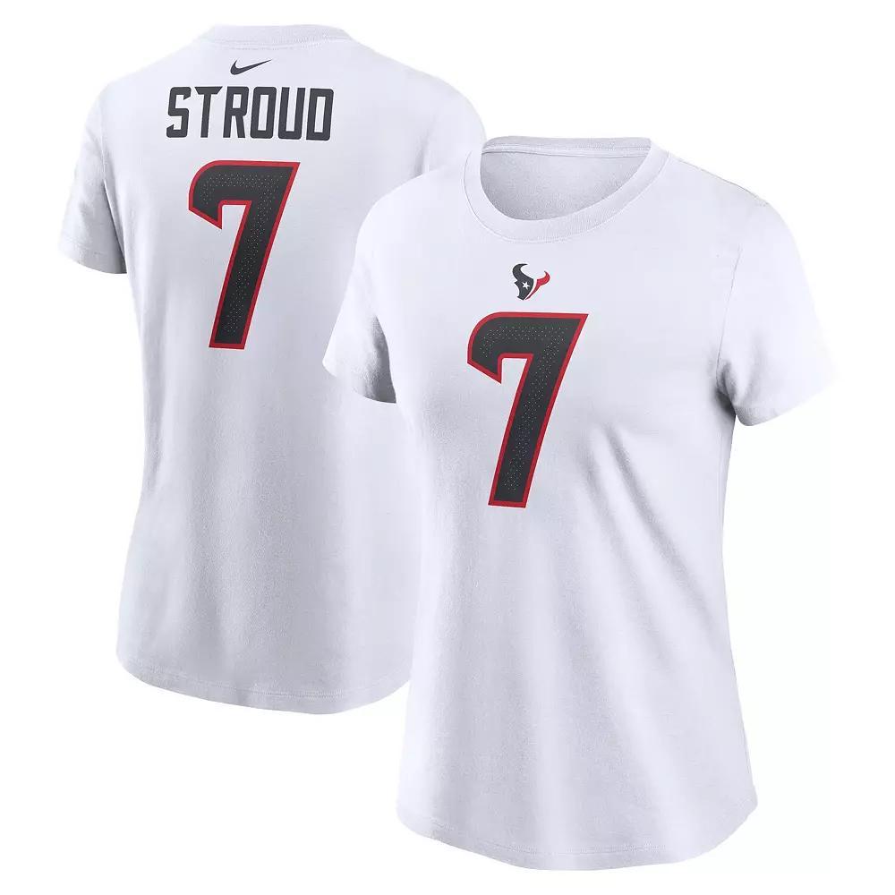 Women's Nike C.J. Stroud White Houston Texans Player Name & Number T-Shirt,  Product Image