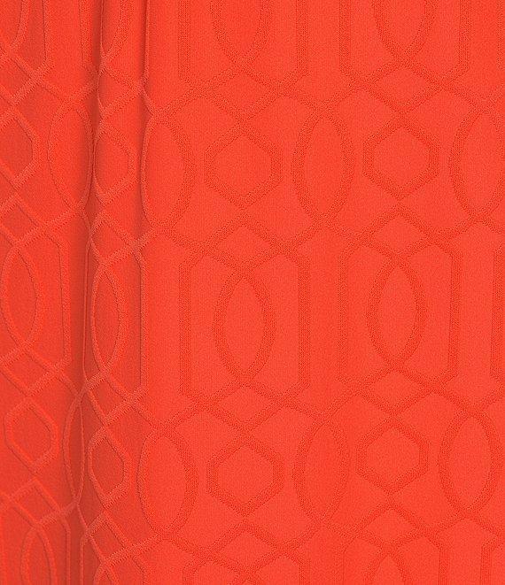 Jude Connally Kerry Jacquard Grand Links Split V-Neck 3/4 Sleeve Shift Dress Product Image