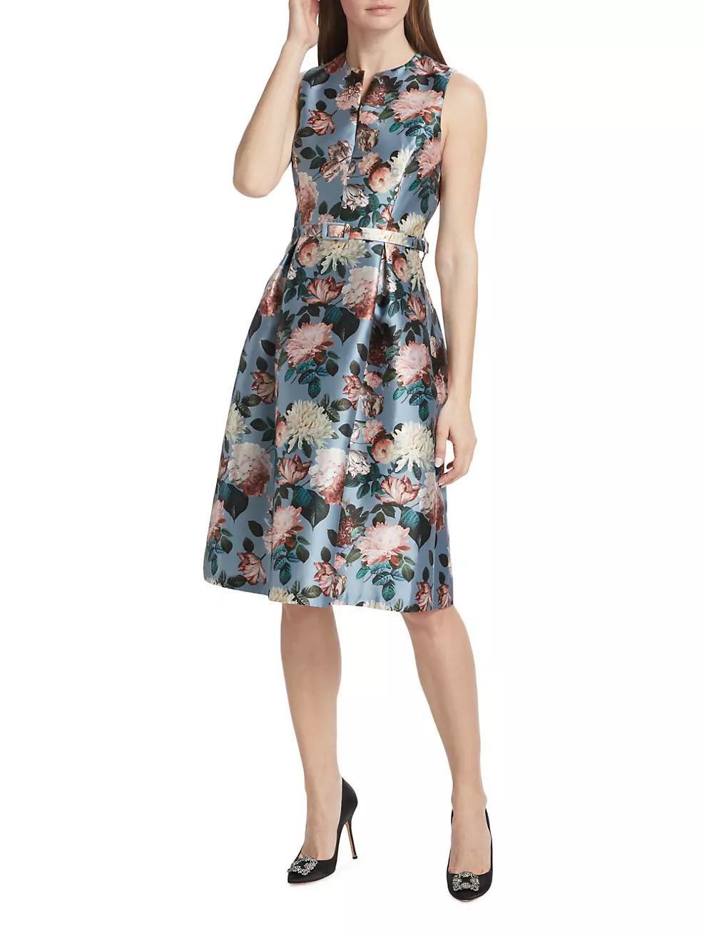 Tish Floral Mikado Midi-Dress Product Image