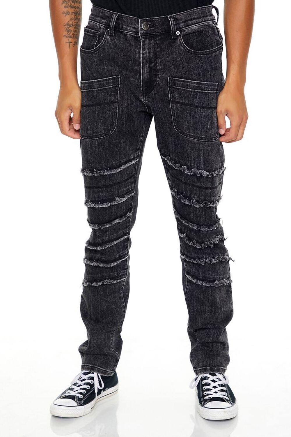 Slim-Fit Mid-Rise Frayed Jeans | Forever 21 Product Image