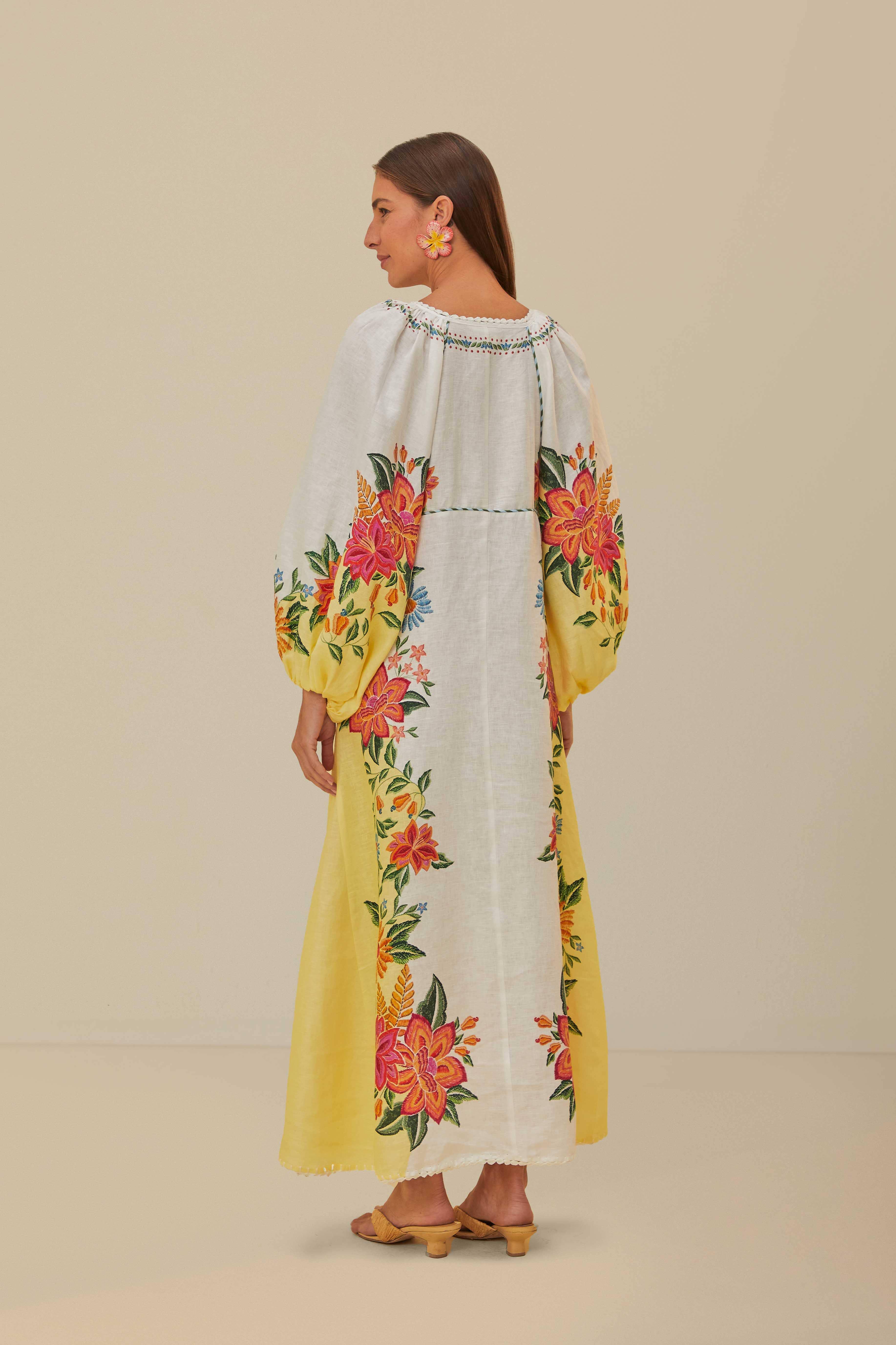 Off-White Bloom Garden Maxi Dress Product Image