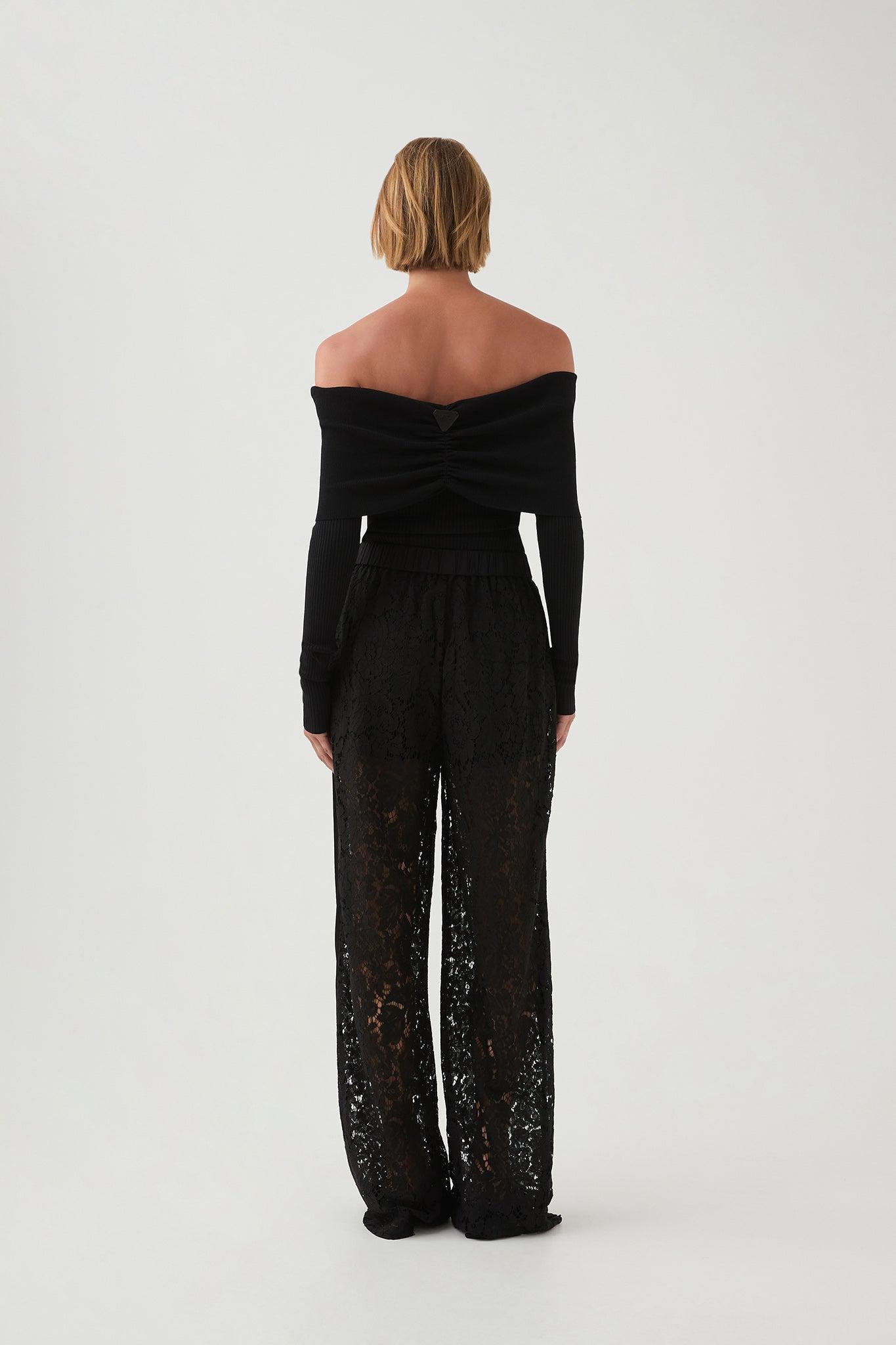 Fine Wool Cashmere Sweater | Dark Navy Product Image