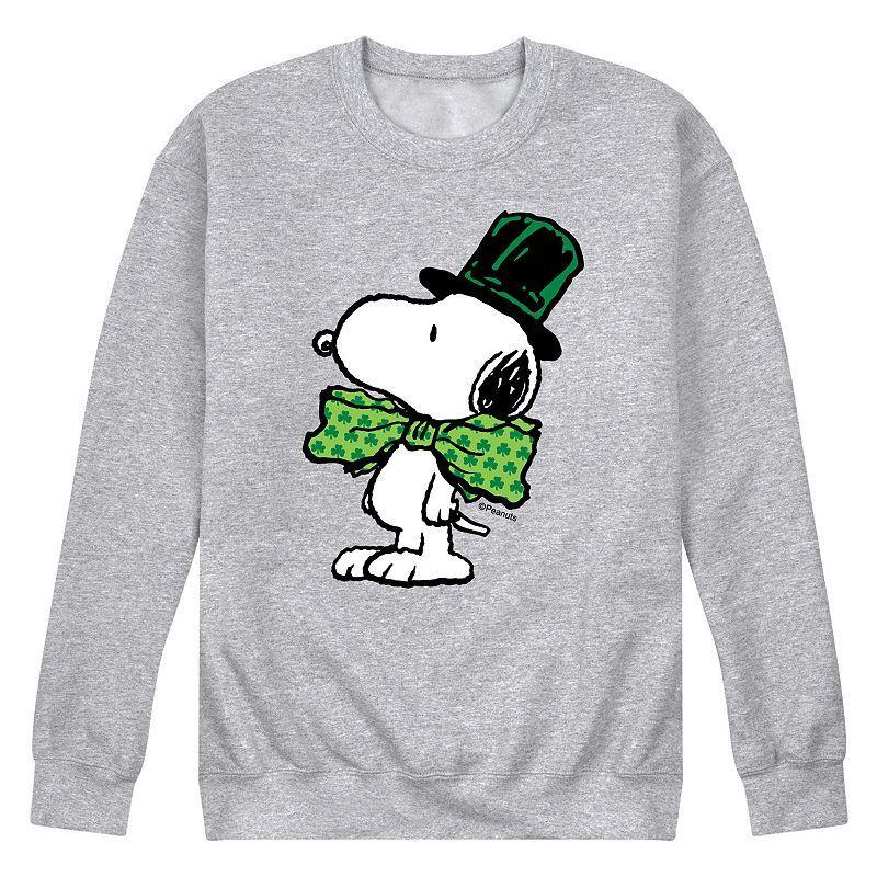 Men's Peanuts St Paddy's Bowtie Fleece Sweatshirt, Size: XXL, Black Product Image