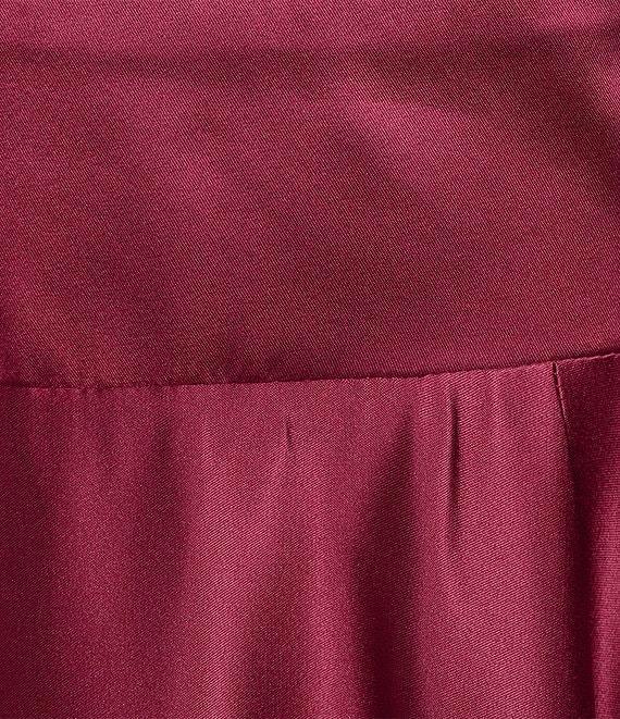 Next Up Adjustable Spaghetti Strap Low Back Side Slit Long Dress Product Image