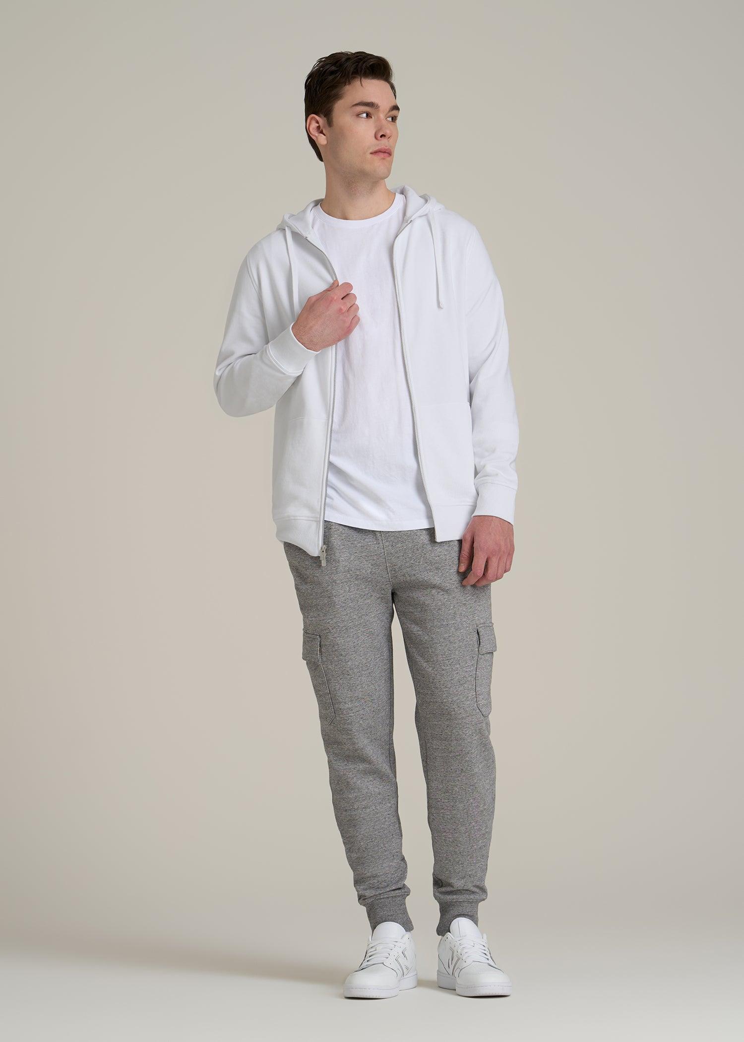 Wearever 2.0 French Terry Full-Zip Hoodie for Tall Men in White Male Product Image