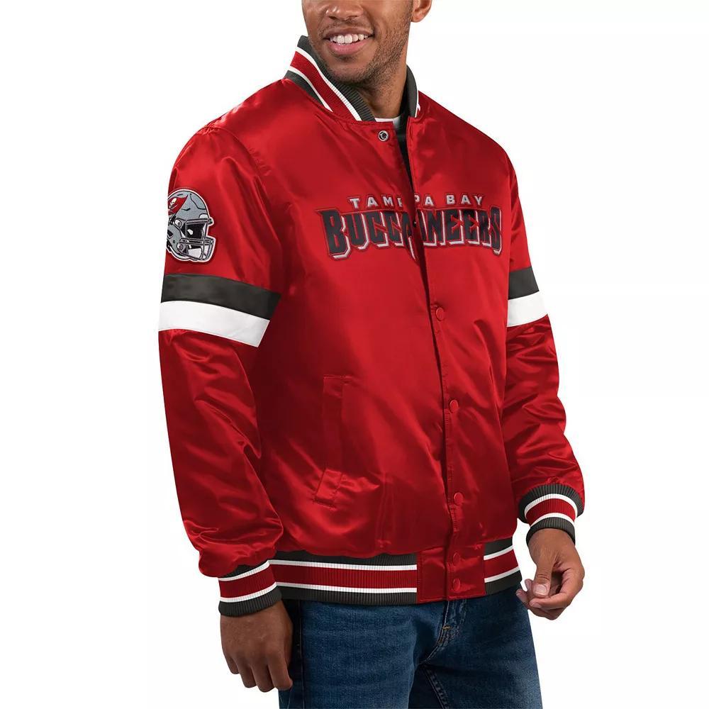 Men's Starter Red Tampa Bay Buccaneers Home Game Satin Full-Snap Varsity Jacket, Size: XL Product Image