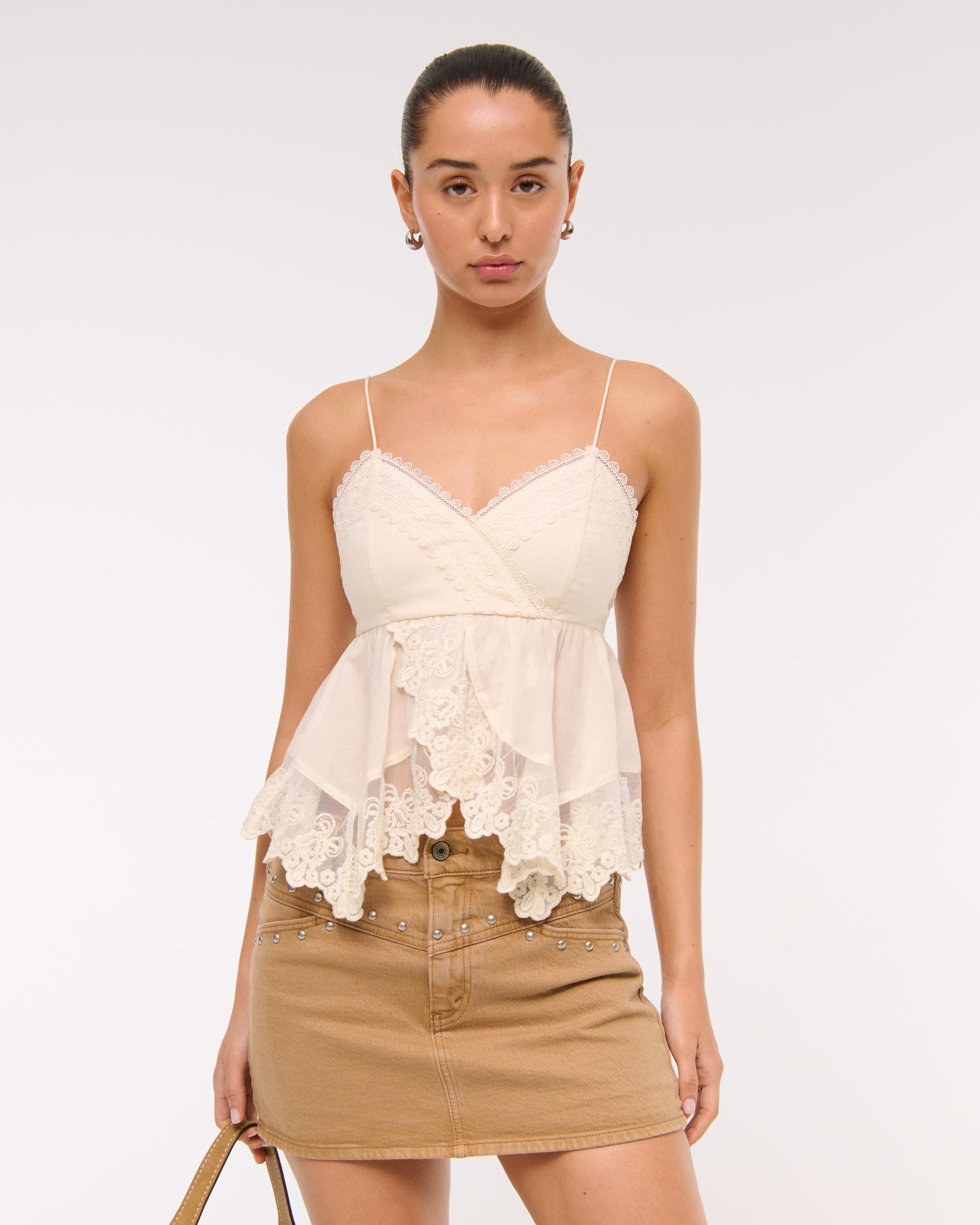 Babydoll Lace-Trim Cami Product Image