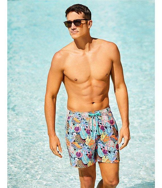 Caribbean Tropical Jungle 5#double; Swim Trunks Product Image