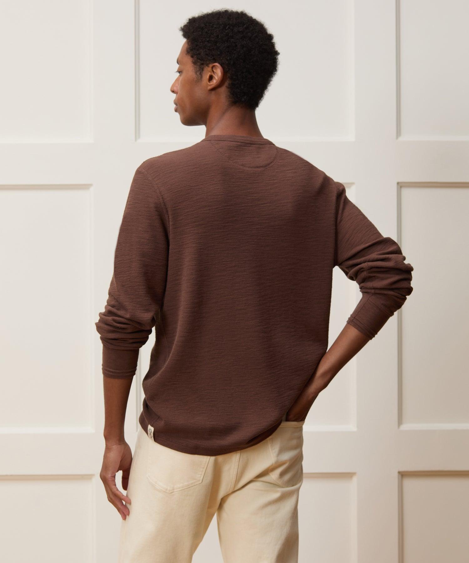 Lightweight Mini Waffle Henley Product Image