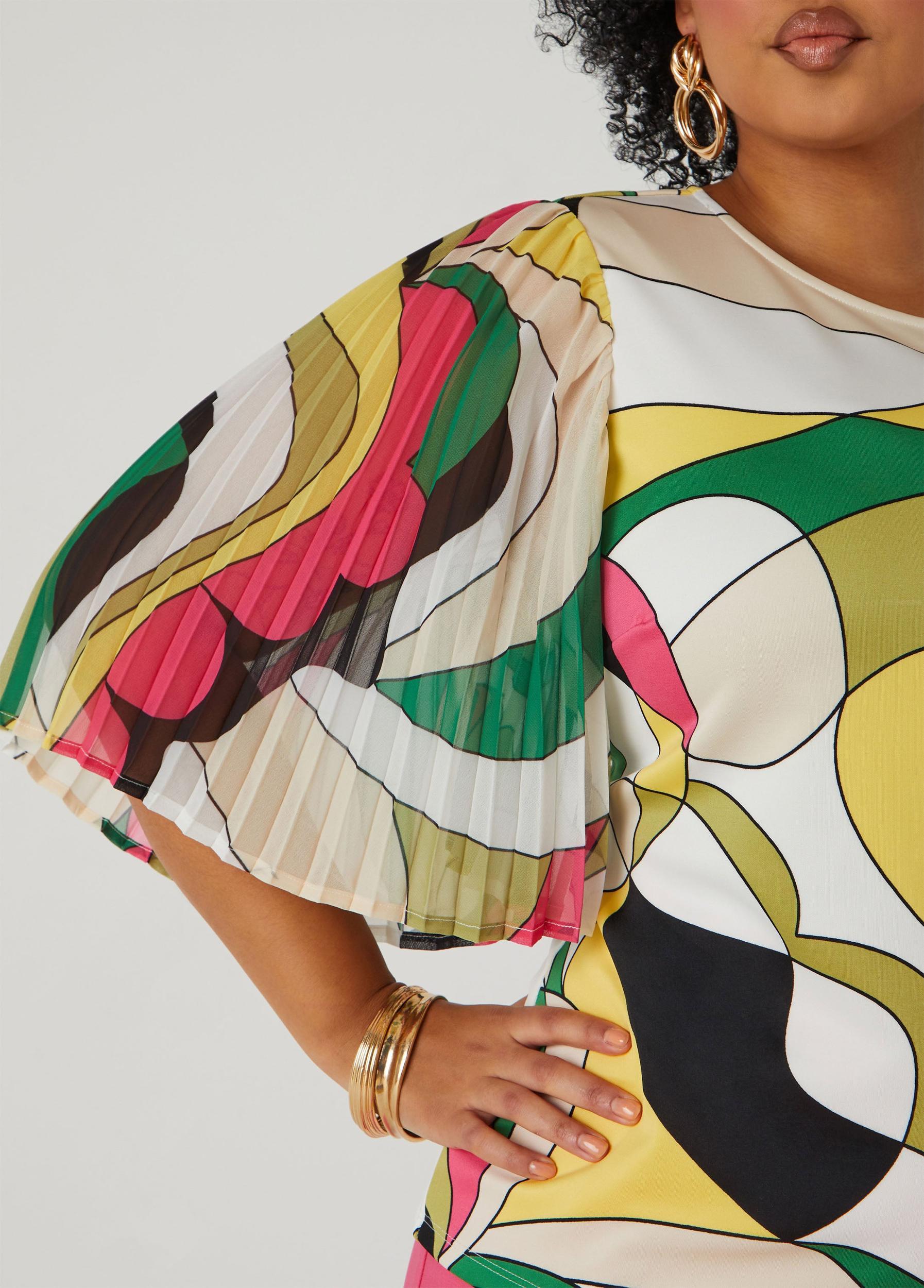 Pleated Paneled Abstract Top Product Image