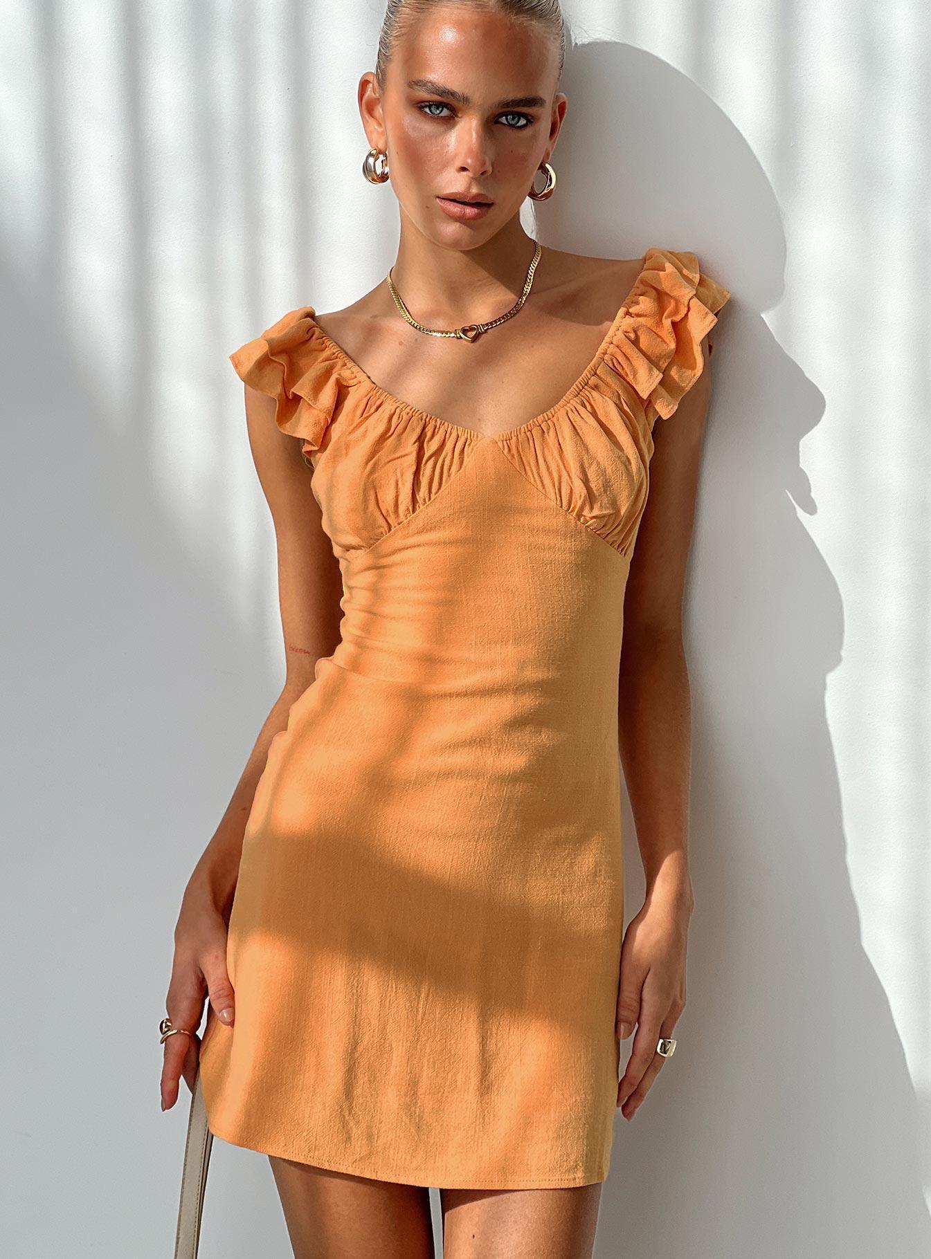 Leto Mini Dress Orange Product Image