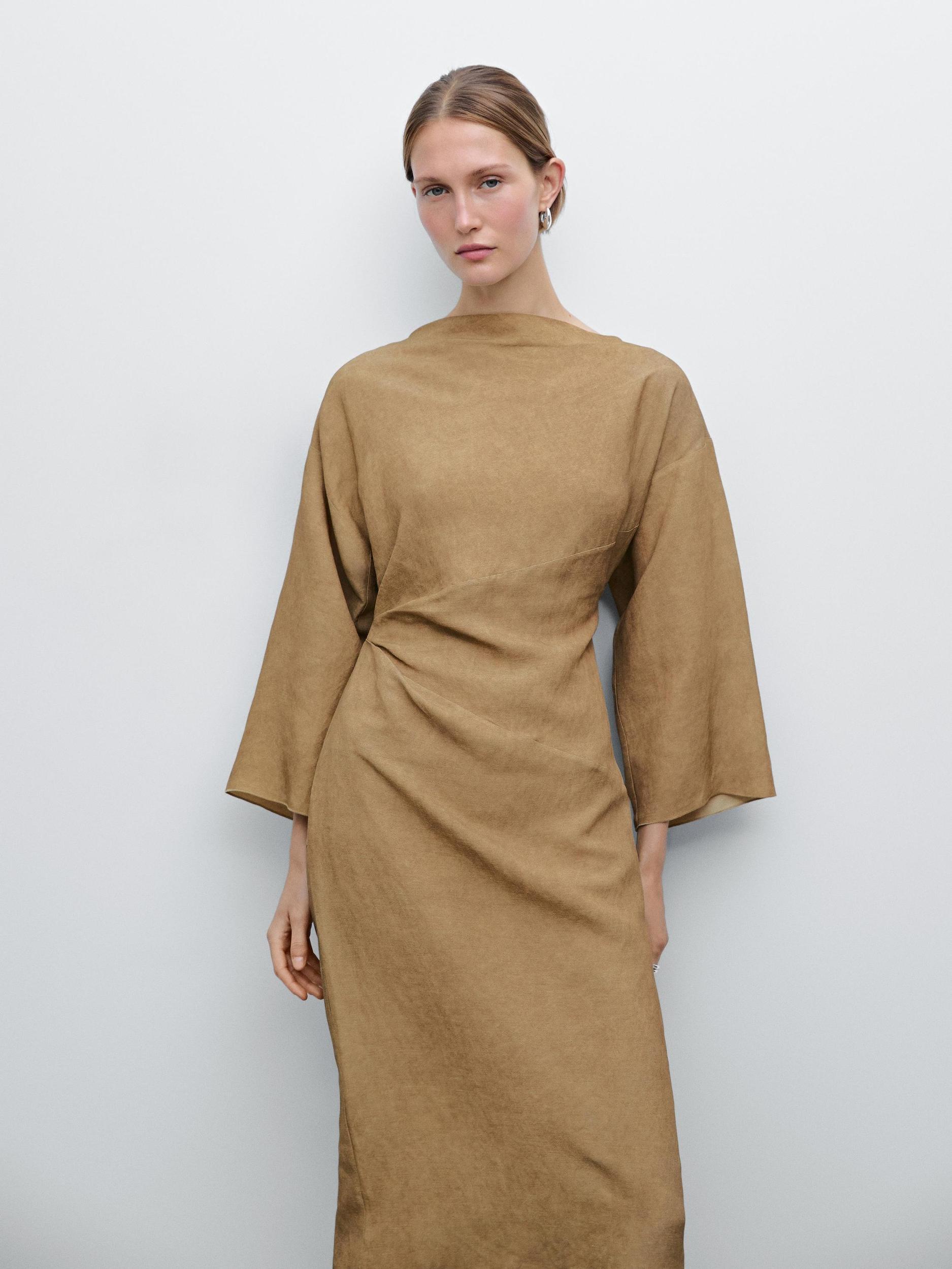 Midi dress with seam details Product Image