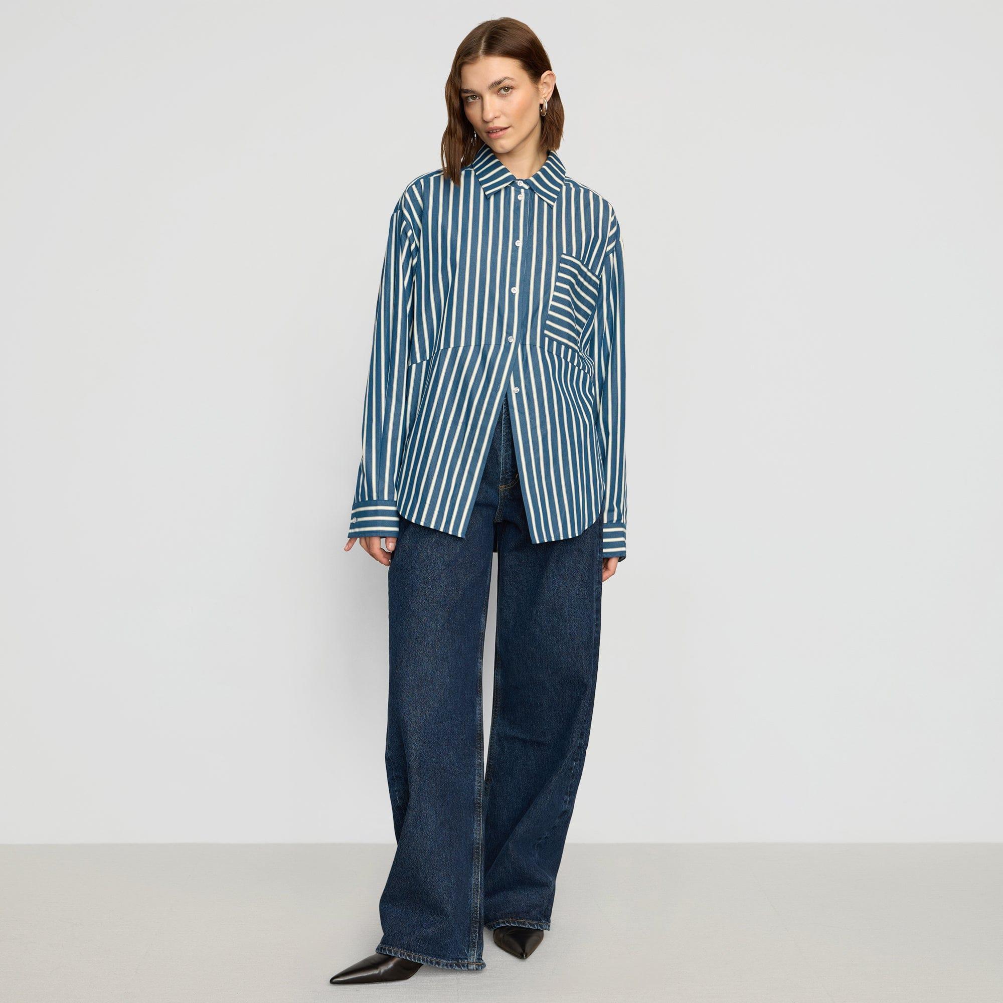 Tariro Oversized Striped Shirt Product Image