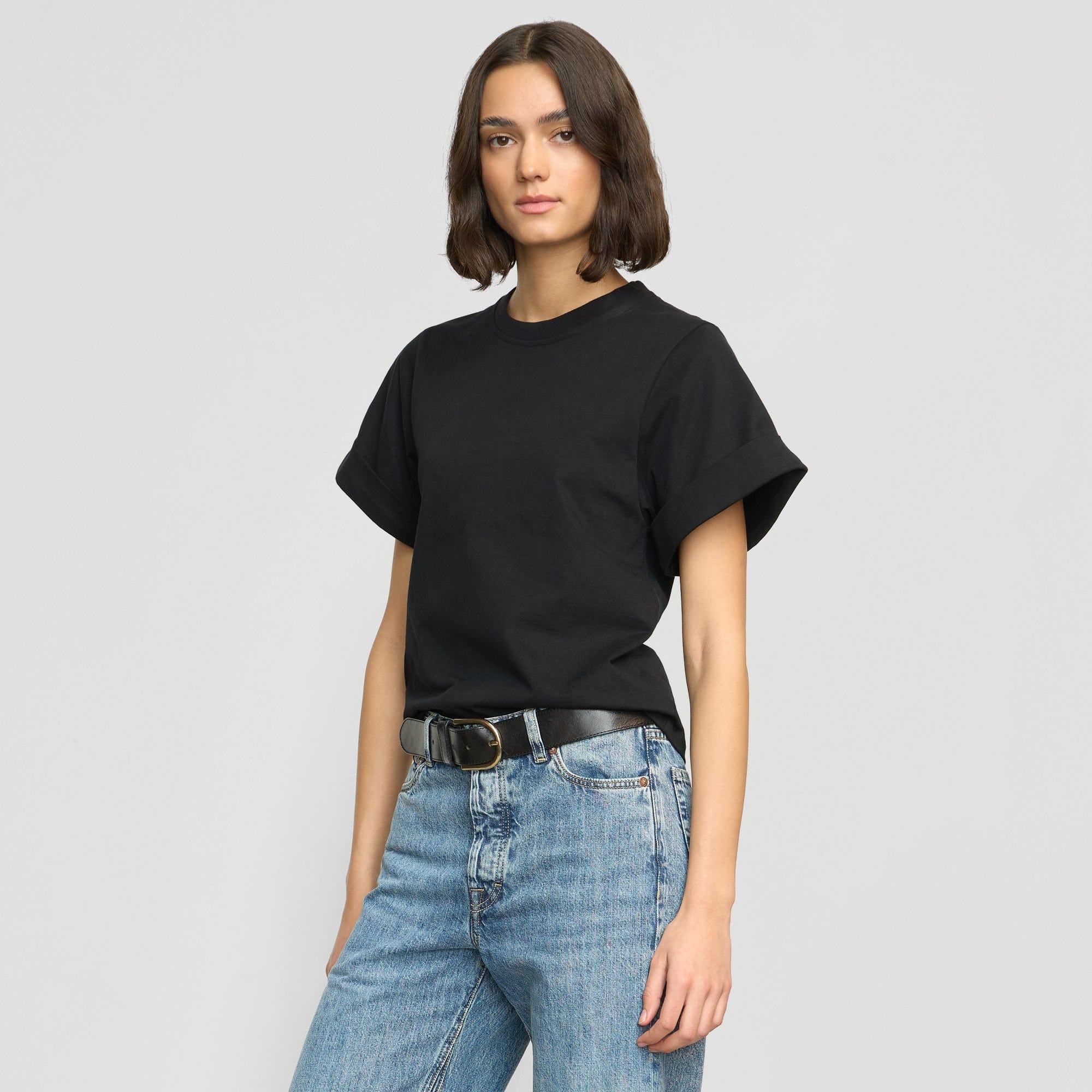 Terri Organic Cotton Structured-Cuff Tee Product Image