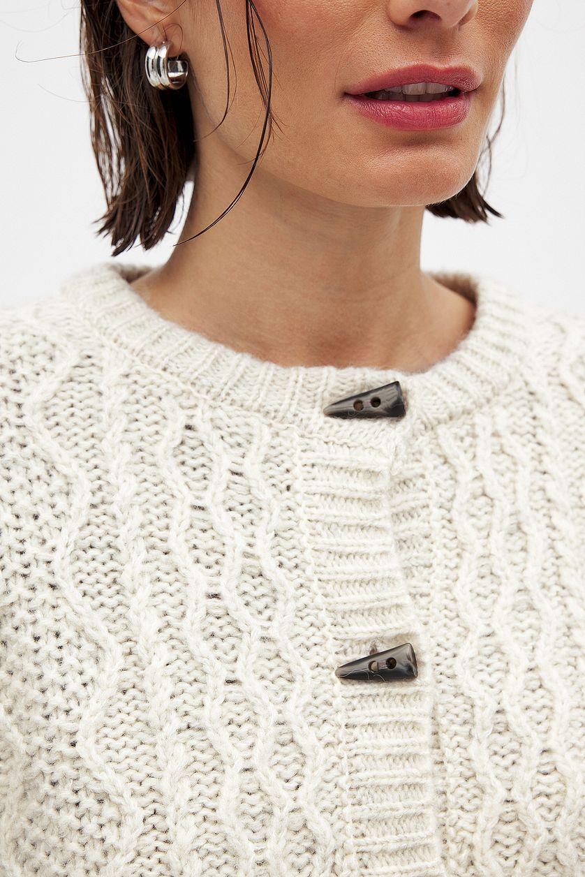 Knitted Cable Cardigan Product Image