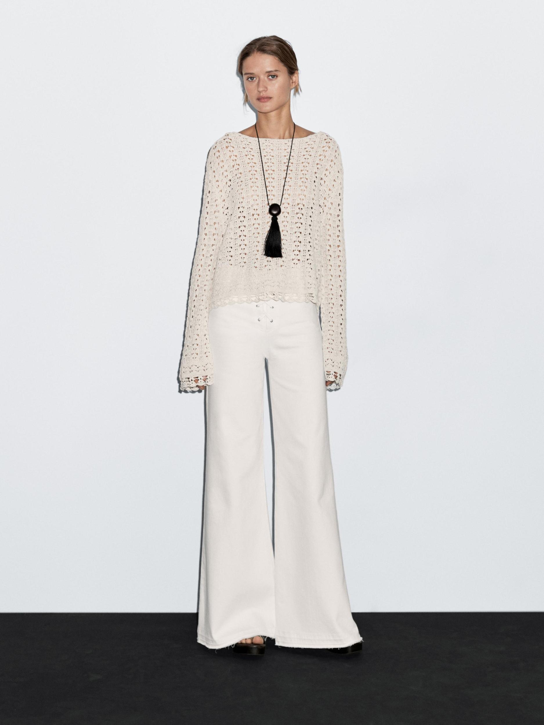 Flared high-waist jeans Product Image