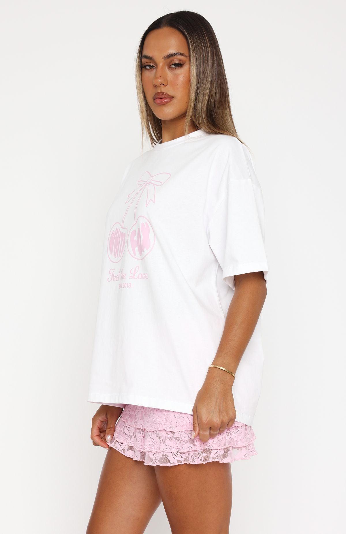 Love Of My Life Oversized Tee White Product Image