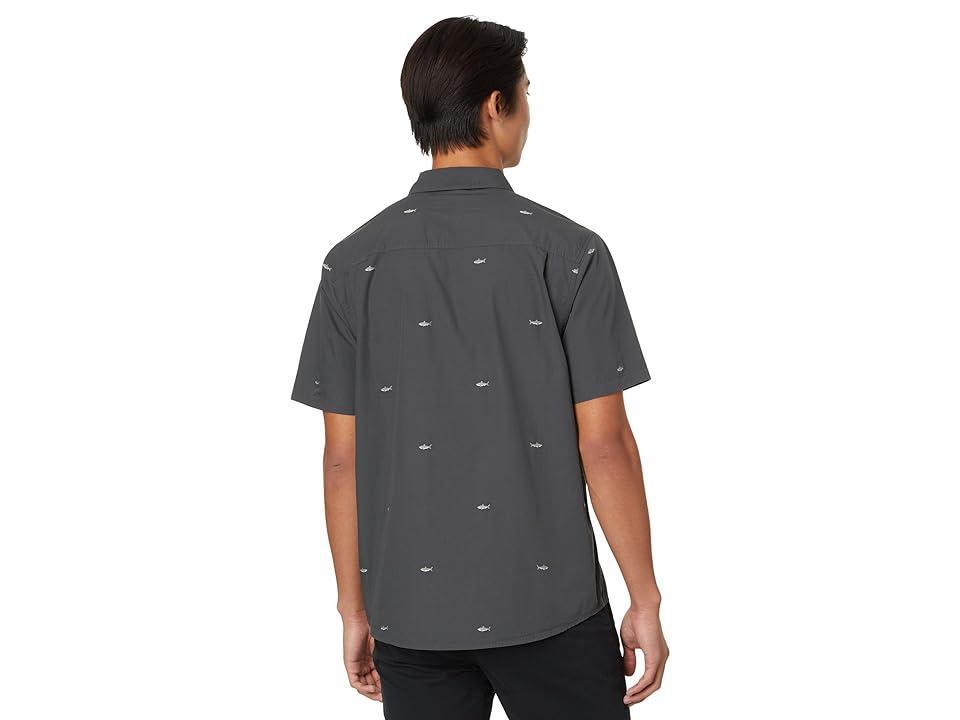 Salty Crew Bruce Short Sleeve Woven (Charcoal) Men's Clothing Product Image